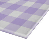 Planche À Découper Modèle Gingham Lavande de Pâques Country (Coin)