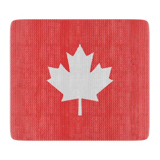 Planche À Découper Modèle Knit Maple Leaf Tricot Motif (Devant)