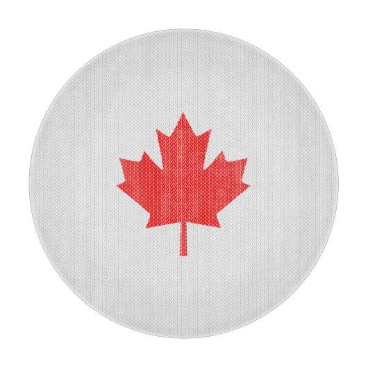 Planche À Découper Modèle Knit Maple Leaf Tricot Motif (Devant)