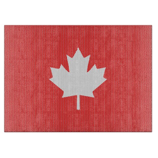 Planche À Découper Modèle Knit Maple Leaf Tricot Motif (Devant)