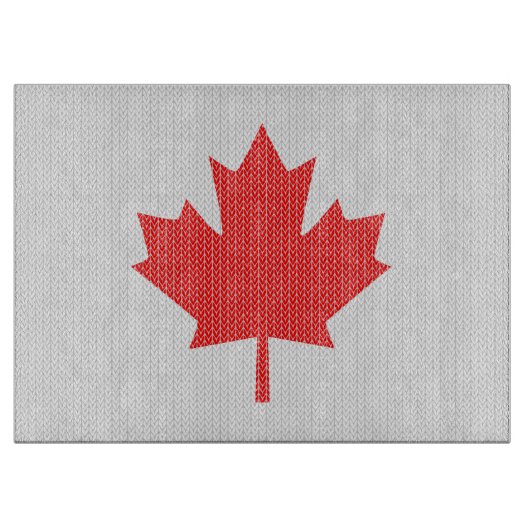 Planche À Découper Modèle Knit Maple Leaf Tricot Motif (Devant)