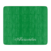 Planche À Découper Modèle moderne, blanc, brillant et vert (Devant)