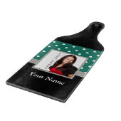 Planche À Découper Modèle photo à points de polka vert (Coin)