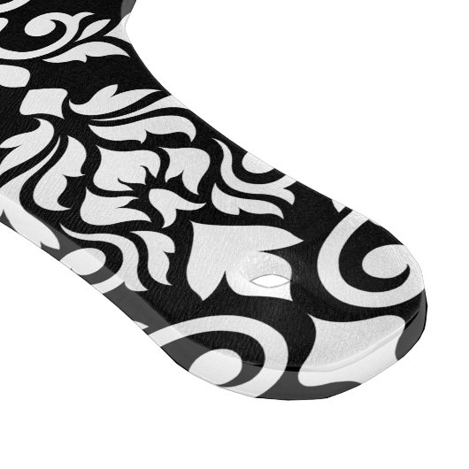 Planche À Découper Modèle Prima Damask blanc sur noir (Coin)