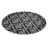 Planche À Découper Modèle Prima Damask blanc sur noir (Coin)