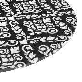 Planche À Découper Modèle Prima Damask blanc sur noir (Coin)