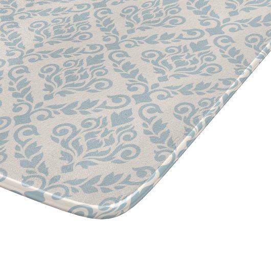 Planche À Découper Modèle Prima Damask bleu sur crème (Coin)
