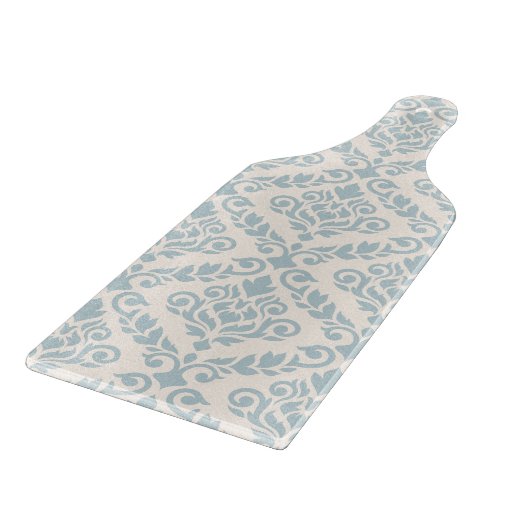 Planche À Découper Modèle Prima Damask bleu sur crème (Coin)