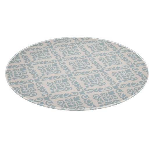 Planche À Découper Modèle Prima Damask bleu sur crème (Coin)