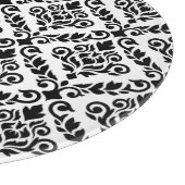 Planche À Découper Modèle Prima Damask noir sur blanc (Coin)