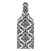 Planche À Découper Modèle Prima Damask noir sur blanc (Devant)