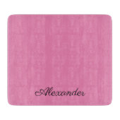 Planche À Découper Modèle rose moderne, Script noir (Devant)