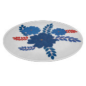 Planche À Découper Modèle vectoriel simple de fleurs bleues (Coin)