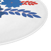 Planche À Découper Modèle vectoriel simple de fleurs bleues (Coin)