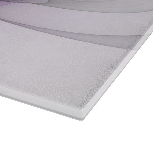 Planche À Découper Modern Abstract Fractal Art Lavender Gray (Coin)