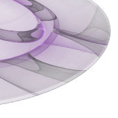 Planche À Découper Modern Abstract Fractal Art Lavender Gray (Coin)