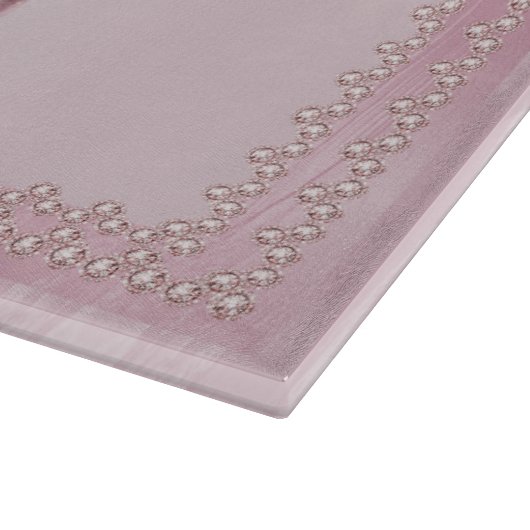 Planche À Découper Modern Pink Flowers Cutting Board (Coin)