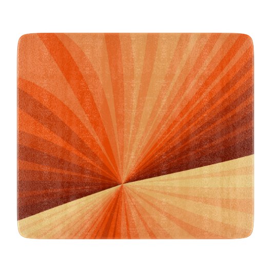 Planche À Découper Moderne Abstrait Orange Rouge Vanille Graphique Fr (Devant)
