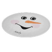 Planche À Découper Moderne Cute Custom Smiling face Snowman Couper Bo (Coin)