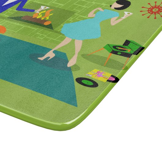 Planche à découper moderne de couples de la moitié (Coin)