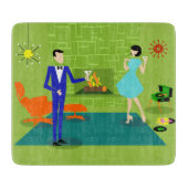 Planche à découper moderne de couples de la moitié (Devant)