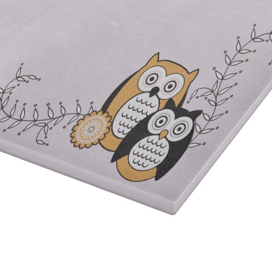 Planche à découper moderne de hiboux (Coin)