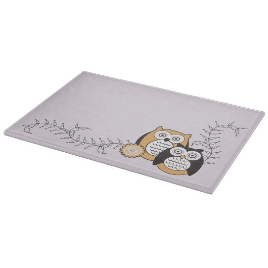 Planche à découper moderne de hiboux (Coin)