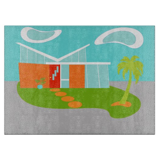 Planche à découper moderne de la maison de dessin  (Devant)