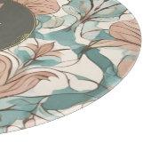 Planche À Découper Moderne Elégant Botanique Rose Floral Damask (Coin)