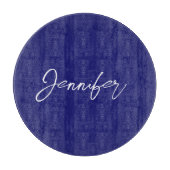 Planche À Découper Moderne Midnight Blue Plain Unique Nom d'écriture  (Devant)