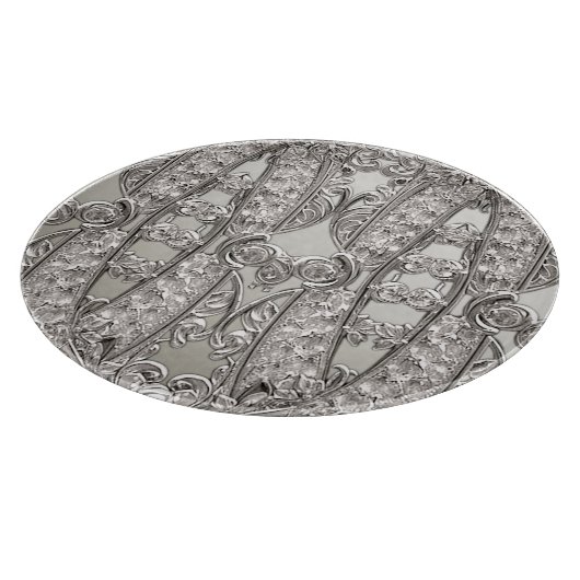 Planche à découper moderne ornée d'argent (Coin)