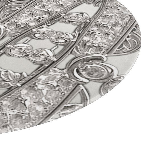 Planche à découper moderne ornée d'argent (Coin)