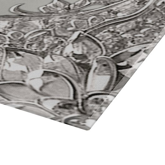 Planche à découper moderne ornée d'argent (Coin)