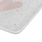 Planche À Découper Moderne Pastel Rose & Coeur Beau Cadeau (Coin)