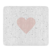 Planche À Découper Moderne Pastel Rose & Coeur Beau Cadeau (Devant)