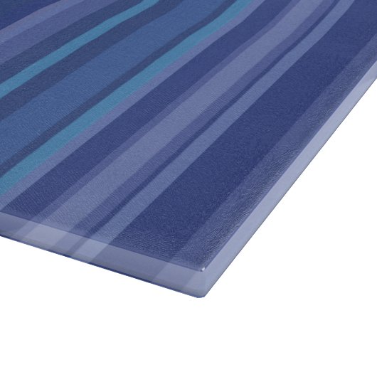Planche À Découper Moderne Rayure Bleue Violette (Coin)