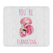 Planche À Découper Moderne Vous Flamazirez Beauté Flamant rose rose (Devant)