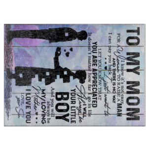 Planche À Découper Mon Fils À Mon Cadeau Maman   Belle cadeau de vaca