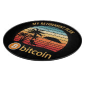 Planche À Découper Mon Plan de Retraite Bitcoin Plage Coucher de Sole (Coin)