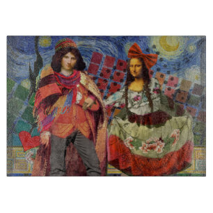 Planche À Découper Mona Lisa Romantic Funny Art coloré