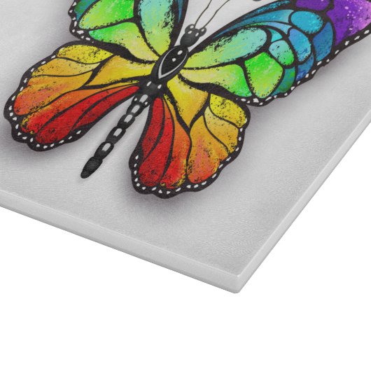 Planche À Découper Monarque papillon arc-en-ciel (Coin)