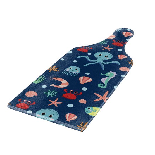 Planche À Découper Monde marin (Coin)