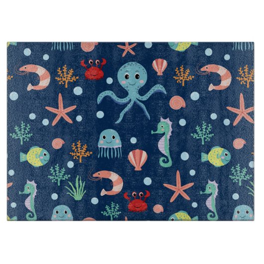 Planche À Découper Monde marin (Devant)