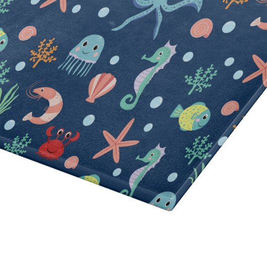 Planche À Découper Monde marin (Coin)