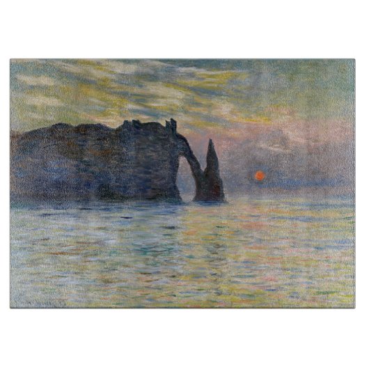 Planche À Découper Monet - Le Manneport, Falaise à Etretat, coucher d (Devant)