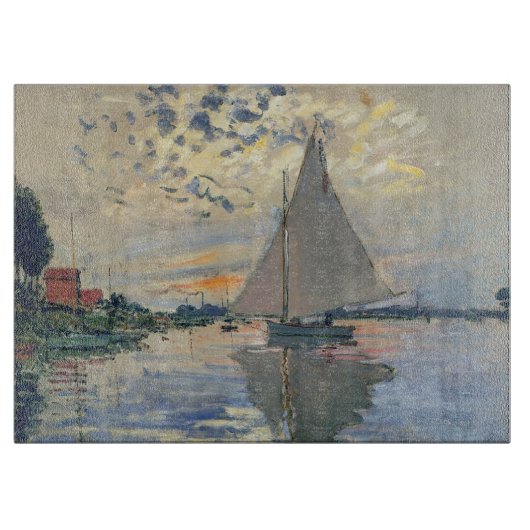 Planche À Découper Monet Sailboat Français Impressionnisme Art classi (Devant)