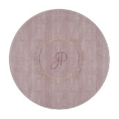 Planche À Découper Monogram Rose or Elegant Modèle (Devant)
