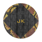 Planche À Découper Monogram Snake Brown et Gold Print (Devant)