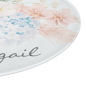Planche À Découper Monogram Watercolor Tropical Flower Bouquet Floral (Coin)