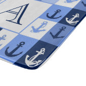 Planche à découper monogramme Ancres (Coin)